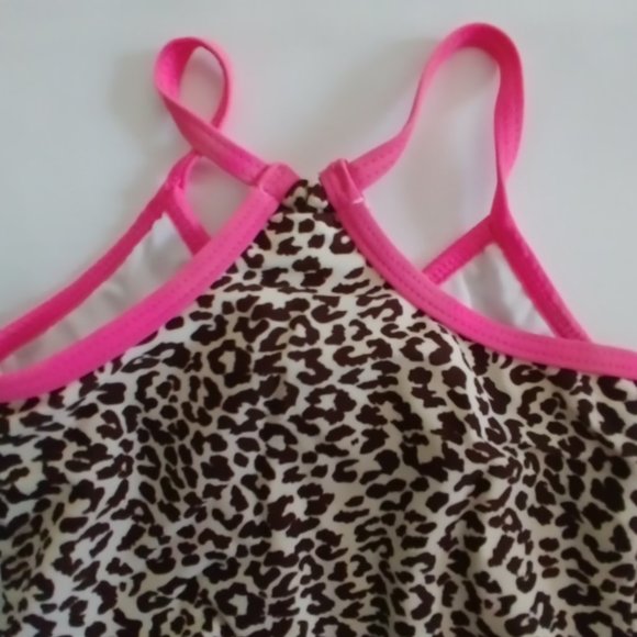 Carter's Baby Girl Leopard Ruffle Swimsuit 24 M - Picture 3 of 8